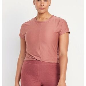Women's Pink Old Navy Workout Shirt - Twist Front - NWT